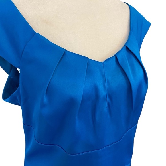 Signature London Style Sheath Dress Size 12 Aqua Blue Wedding Guest Cocktail - Picture 4 of 8